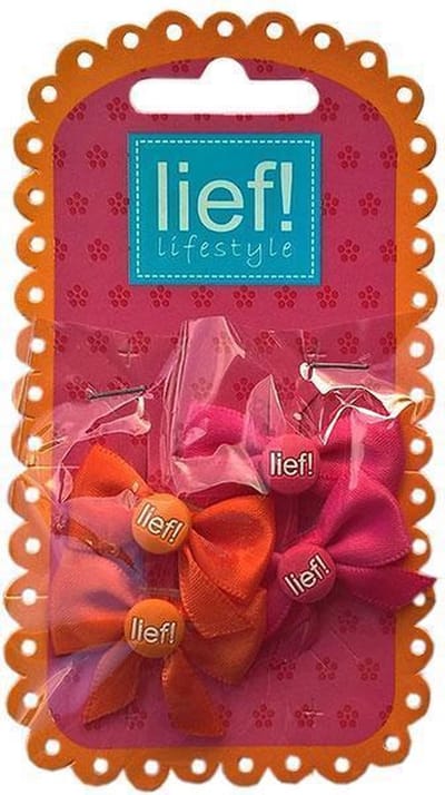 Strikjes klittenbandelastiekjes / Baby elastiekjes Roze/Oranje - Lief Lifestyle