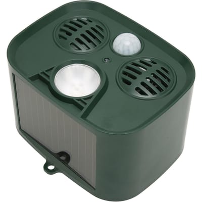 Répulsif à ultrasons pour animaux, alimenté par énergie solaire, détecteur de mouvement, pour chats et chiens