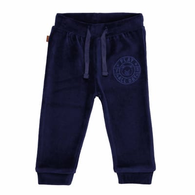 Frogs and Dogs - Play All Day Baby Velvet Pants | Patriot Blue - Katoen - Maat 50/56