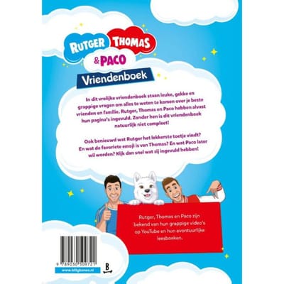 Het vriendenboek van Rutger, Thomas en Paco Vriendenboekjes