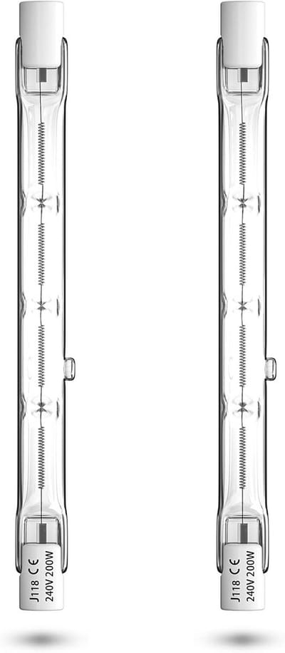 200W R7S Dimbare Halogeenlampen Warm Wit 2800K - 3900lm (2 Stuks)