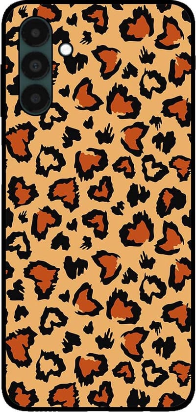 Smartphonica Telefoonhoesje voor Samsung Galaxy A04s met tijgerprint - backcover met panterprint - Bruin geschikt voor Samsung Galaxy A04s