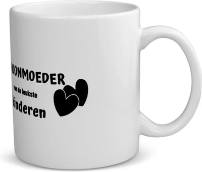 Akyol - schoonmoeder van de leukste kinderen koffiemok - theemok - Schoonmoeder - de leukste schoonmoeder - moeder cadeautjes - moederdag - verjaardag - geschenk - kado - 350 ML inhoud