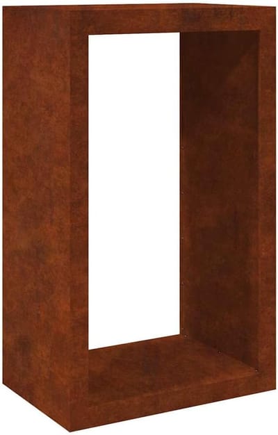 Haardhoutrek - Houtblokhouder Opslag - Brandhout Opslaan - Weerbestendig Staal - 60x40x100 cm - Verroest