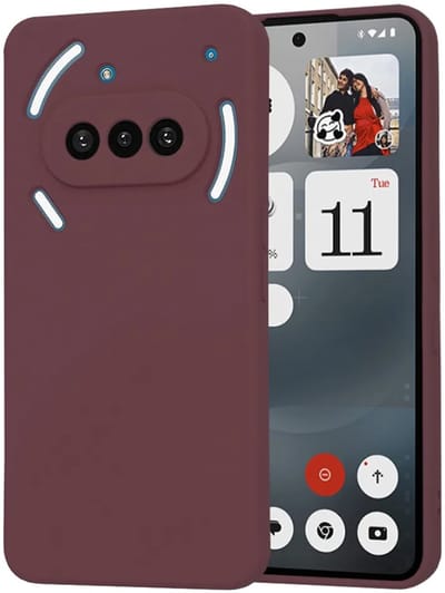 Hoesje geschikt voor Nothing Phone (3a) - Techsuit Soft Flex Silicone Back Cover - Plum Red