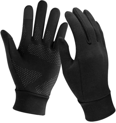 GELLDG Heren Hardloophandschoenen - Touchscreen Handschoenen - 20.5-23cm - Geschikt voor Smartphone Gebruik - Anti-Scheur en Duurzaam - Gemaakt van Spandex - Voor Lopen, Wandelen en Outdoor Activiteiten