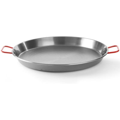 HENDI paellapan - koolstofstaal - twee handgrepen - diameter 30 cm, hoogte 11 cm - staalkleur - voor paella en barbecue op gaskookplaat