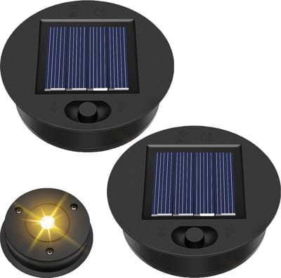 Set van 2 Vervangende Zonne-energie Lampen, 8.5 cm, Waterdicht, Accu, Tuinverlichting, Buitenverlichting, Energiebesparend