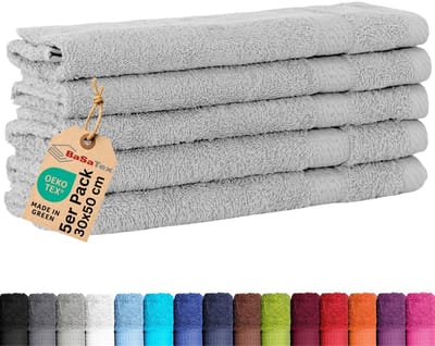Dailygoods- Gastendoekjes Set van 5 - 100% Katoen - 30x50 cm - Öko-Tex Standaard 100 - Zacht en Absorberend - Duurzaam en Wasbaar tot 60 °C - Handdoek