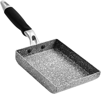 Omeletpan Rechthoekig - Japanse Koekenpan - Ontbijt Maken - Antiaanbaklaag - 37x13 cm - Zwart