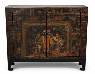 Fine Asianliving Antieke Chinese Kast Handbeschilderd B88xD38xH76cm Chinese Meubels Oosterse Kast