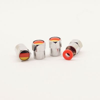 Schrader (auto) ventiel - Zilver Duitsland aluminium met afdichting