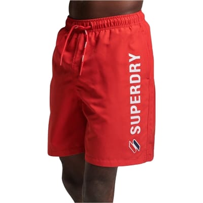 Superdry - Gerecyclede zwemshort met appliqué 48 cm - Heren - Zwembroeken