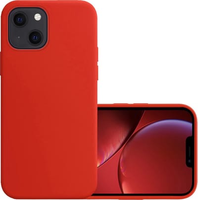Hoesje - Geschikt voor Apple iPhone 13 Mini - Sterk & Shockproof - Hoes Cover - Siliconen Case - Rood