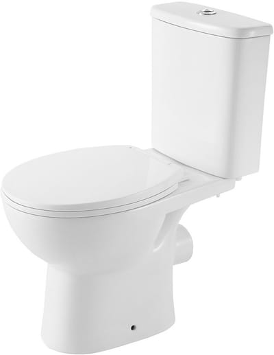 Xellanz Duoblok Toilet Staand Rimless PK met Toiletzitting - Glans Wit