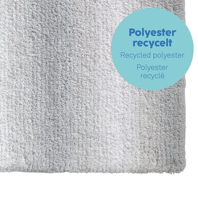 Badmat, 120 x 70 cm, Polyester, Rots Grijs - Kela | Ombre
