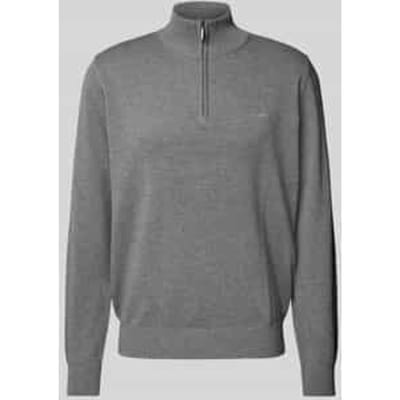 Fynch-Hatton Trui Troyer Zip Superfine Cotton Steel / male