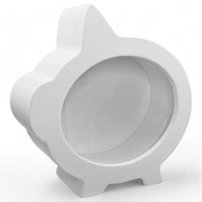 Dailygoody - Spaarvarken - Spaarpot van hout - Modern design - Wit - Geldgeschenkverpakking - Perfect voor sparen en decoratie - 15 x 15 x 5 cm