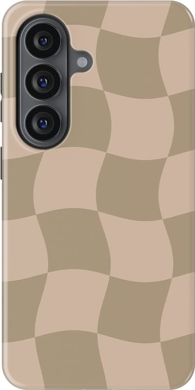 Checkered Warp Hoesje Samsung Galaxy S26 | Geschikt Voor Mag | Uniek Design Hoesje | Beschermhoes Samsung Galaxy S26 Sandwave