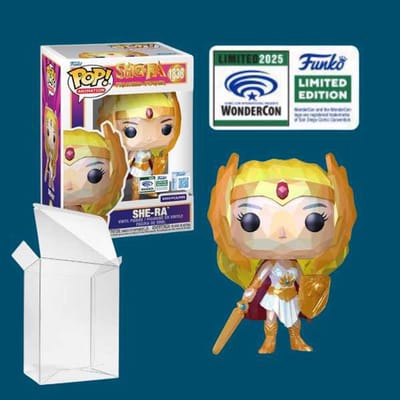Funko Pop! Animation: She-Ra Princess of Power (Faceted) #1838 LE3000 [2025 Wondercon OFFICIAL Sticker] Exclusive