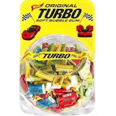TURBO KAUWGOM MET PLAATJES 300 STUKS
