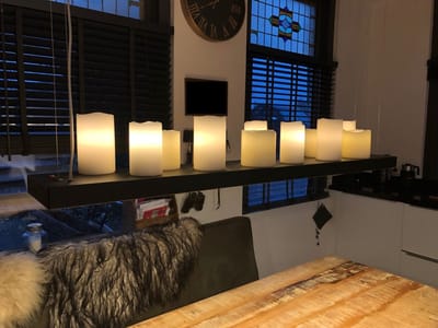Hestique Kaarsenlamp 120 cm aan staaldraad