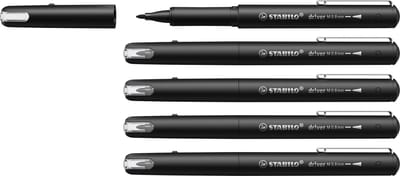 STABILO Dr!ver - Premium Fineliner - 0.8 mm - Zwart - Doos 5 Stuks