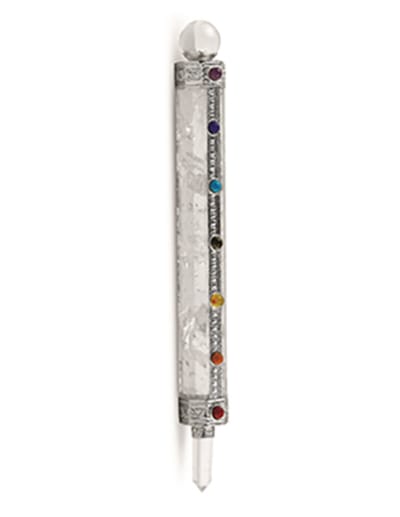 Chakra healing wand Bergkristal