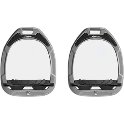 Aluminium stijgbeugels Incliné Grip Zwart/Zwart/Grijs Flex-On