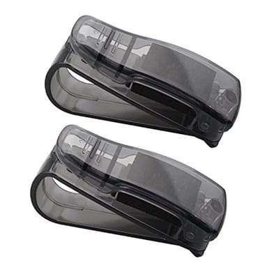 2 Stuks Auto Zonnebril Houder - Zon Visor Clip met Ticket Card Clip - Auto Accessoires