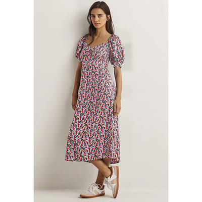 Boden Sweetheart Midi Tea Dress Mul Maat: 8P | Midi Jurken Outlet | Dames