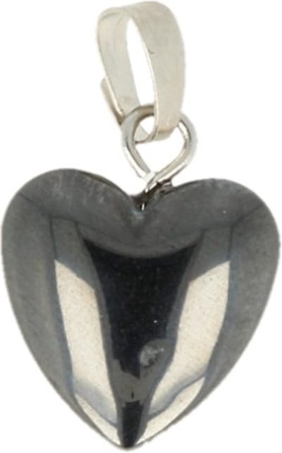 Hematiet hart hanger 12 mm