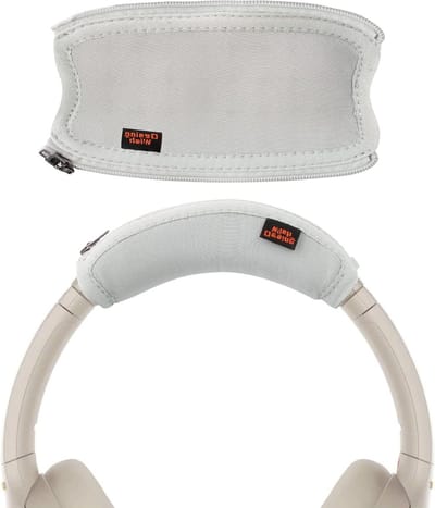 Vervangende Hoofdkussenhoes voor Sony WH-1000XM2, WH-1000XM3 en WH-1000XM4 Hoofdtelefoons met Grijze Beschermende Band en Comfortabele Pasvorm
