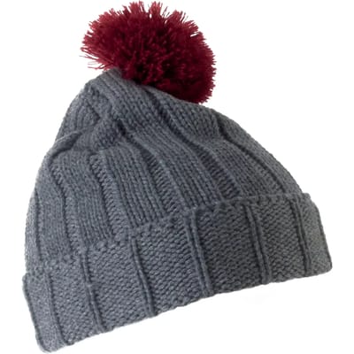 K-up Pomponmuts met omslag KP519 - Grey / Burgundy - One size