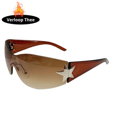 Livano - Festival Bril - Rave - Space - Techno - Freaky Glasses - Heren - Dames - Zonnebril - Bruin