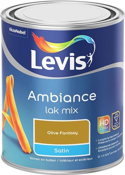 Levis - Ambiance Lak Satin Mix - Olive Fantasy - Mengverf - 1 L