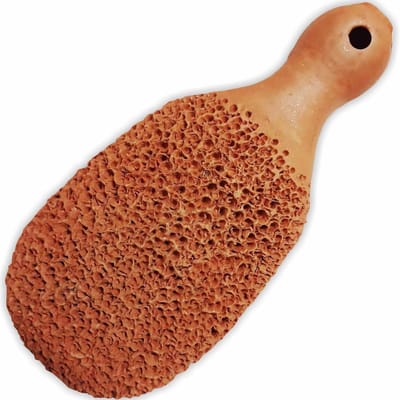 Puimsteen Voeten - Voetscrubber Eeltverwijderaar - Zachte Huid Verkrijgen - Natuurlijk Terracotta Materiaal - 10 x 6.98 x 5 cm