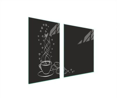 TMK ArtDeko - Snijplank en Beschermpaneel - Glas - 100x52 cm - Antibacterieel