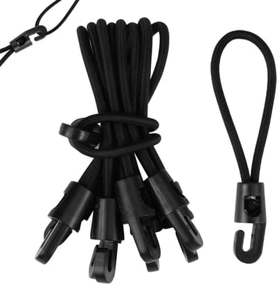 Multifunctionele Bungee Koorden Set van 20 Stuks met Haken, Elastische Spanners voor Zeilen, Tent en Lading Bevestiging