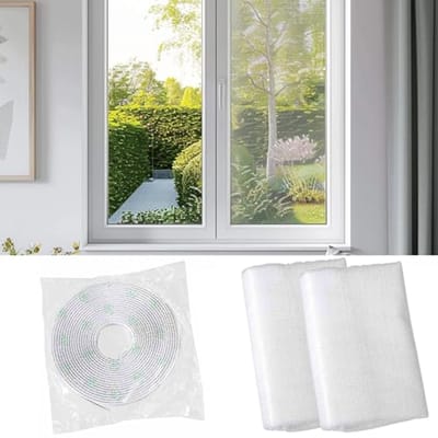 Vliegengaas voor Ramen 100x100 cm - Set van 2, Insectenbescherming met Zelfklevend Klittenband
