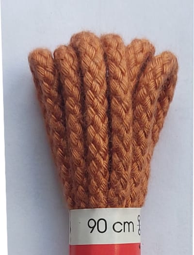 Ronilux Veter - Oranje Bruin - Rond - Koord Veters - Lengte 90 cm - Dikte 4 mm - Schoenveter