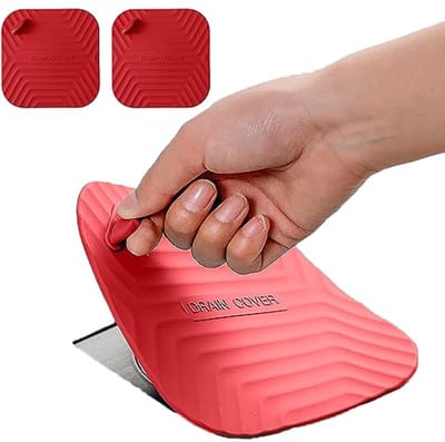 Vierkante Siliconen Doucheafvoer Plug - Set van 2, 15cm, Waterdicht en Onderhoudsvriendelijk