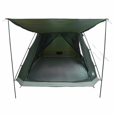 vidaXL - Huisje - Tent - 8-persoons - Legergroen - Polyester - en - Staal