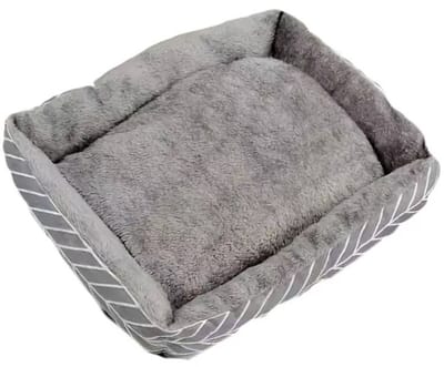 Daity Winterwarm hondenbed - Superzacht pluche kussen Geen montage nodig - Dikke kussens Geschikt voor kleine - middelgrote en grote honden en katten - Hondensofa - Comfortabel hondenhok - Extra groot hondenbed - Dik hondenbed - Maat L 70*55cm