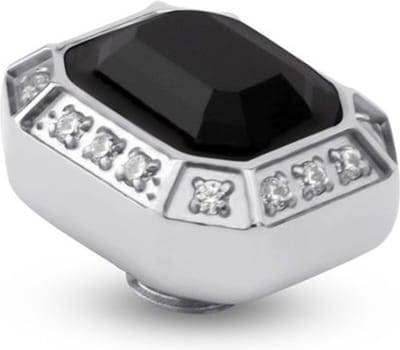 Melano Vivid Emerald CZ Steentje Jet | Zilver