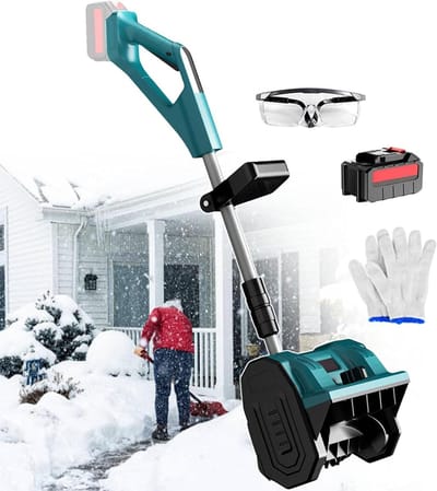 Elektrische Sneeuwschuiver - Sneeuwruimer Accu - Winterse Tuin Opruimen - Borstelloze Motor - 6 Meter Werpbereik - Zwart