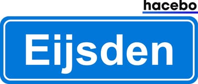 Hacebo - Plaatsnaam Sticker - 29x10 CM - Eijsden sticker - Verkeersborden sticker - grappige cadeaus - Eijsden