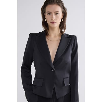 Summum Woman Blazer Crepe Viscose Blend Black Size: 38 | Blazers Outlet | Dames | Zwart