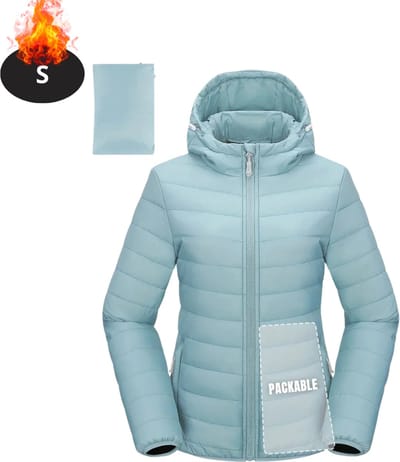 Livano Winterjas - Parka - Dames - Winter - Jas - Volwassen - Stijlvol - Ijsblauw - S
