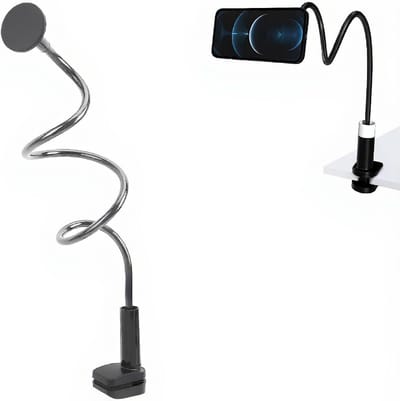 Flexibele Gooseneck Telefoonhouder voor Bureau, 360 Graden Verstelbare Mobiele Telefoonstandaard voor Handen Vrij Gebruik, Ideaal voor Thuis en Kantoor